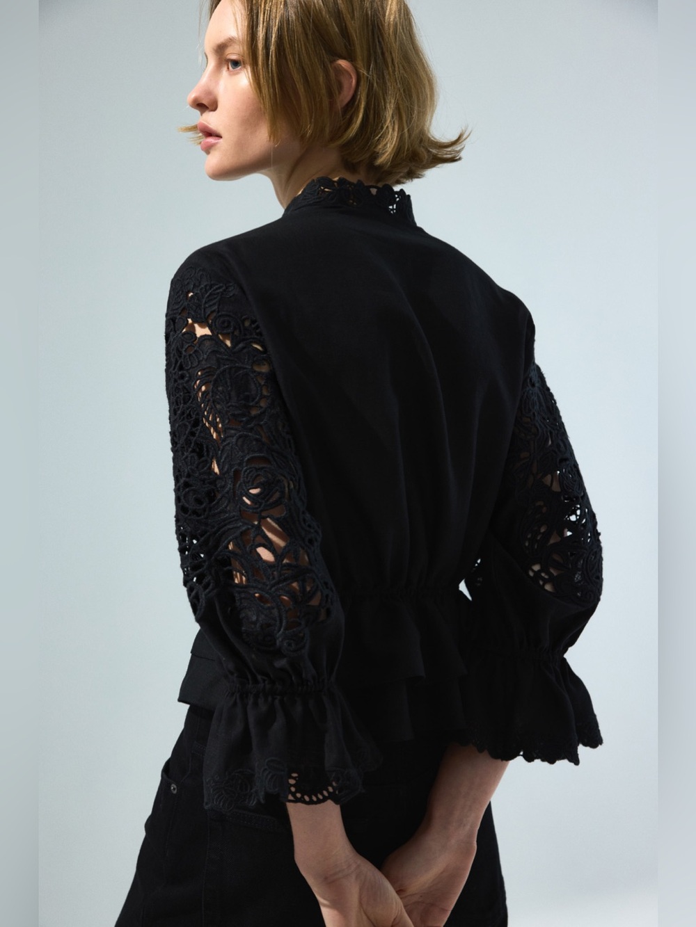 Reitman’s Black High-Neck Blouse